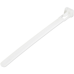 StarTech.com 5"(12cm) Reusable Cable Ties - 1/4"(7mm) wide, 1-1/8"(30mm) Bundle Dia. 50lb(22kg) Tensile Strength, Releasable Nyl