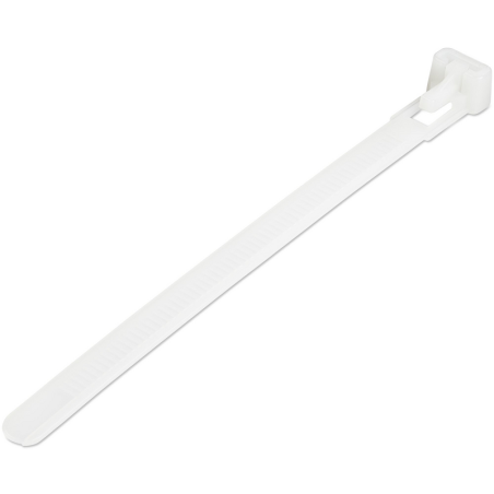 StarTech.com 5"(12cm) Reusable Cable Ties - 1/4"(7mm) wide, 1-1/8"(30mm) Bundle Dia. 50lb(22kg) Tensile Strength, Releasable Nyl