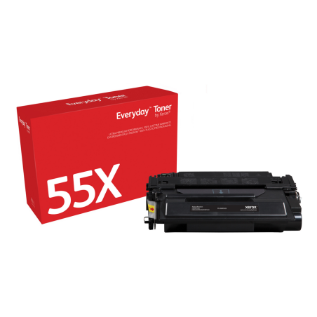 Everyday™ Black Toner by Xerox compatible with HP 55X (CE255X), High capacity