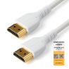 StarTech.com 3ft (1m) Slim HDMI 2.0 Cable, Flexible Premium Certified HDMI Cord with Ethernet, UHD 4K 60Hz HDR10, Durable Aramid