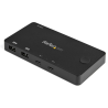 StarTech.com 2 Port USB C KVM Switch - 4K 60Hz HDMI - Compact Dual Port UHD USB Type C Desktop Mini KVM Switch with USB C Cables