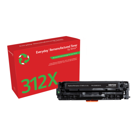 Everyday™ Black Remanufactured Toner by Xerox compatible with HP 312X (CF380X), High capacity