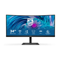 Philips E Line 346E2CUAE/00 computer monitor 86.4 cm (34") 3440 x 1440 pixels Wide Quad HD+ LCD Black