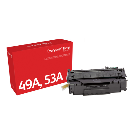 Everyday™ Black Toner by Xerox compatible with HP 49A 53A (Q5949A/ Q7553A), Standard capacity