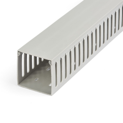 StarTech.com Open Slot Cable Management Raceway with Cover, 3"(75mm)W x 3"(75mm)H - 6.5ft(2m) length - 1/4"(8mm) Slots, PVC Netw