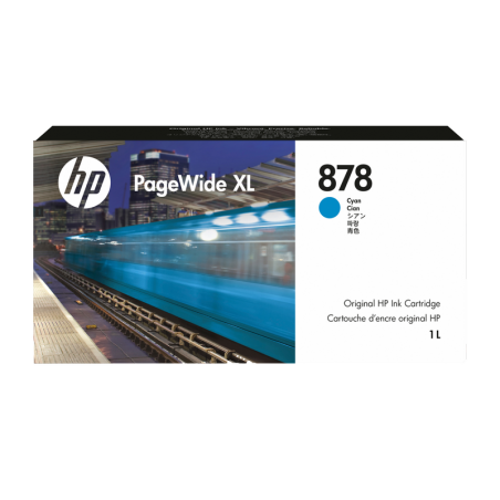 HP 878 1-liter Cyan PageWide XL Ink Cartridge