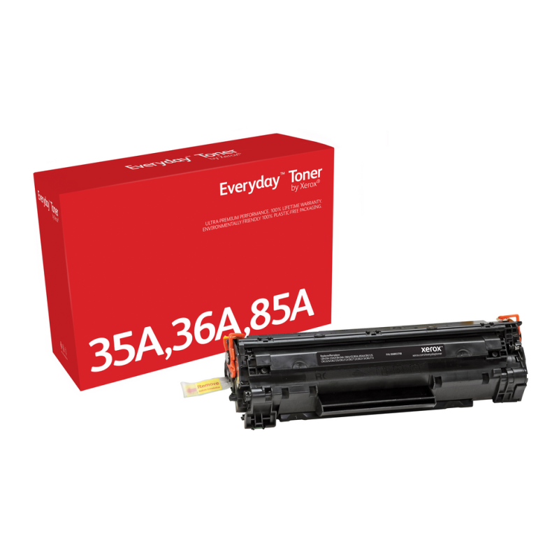 Everyday™ Black Toner by Xerox compatible with HP 35A 36A 85A (CB435A/ CB436A/ CE285A), Standard capacity