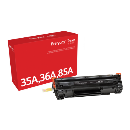 Everyday™ Black Toner by Xerox compatible with HP 35A 36A 85A (CB435A/ CB436A/ CE285A), Standard capacity