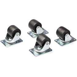 StarTech.com Heavy Duty Casters for Server Racks/Cabinets - Set of 4 Universal M6 2-inch Caster Kit - Replacement Swivel Caster 