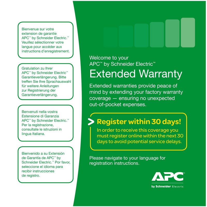 APC Warranty extension service pack, for new product purchase, 3yr, level 07