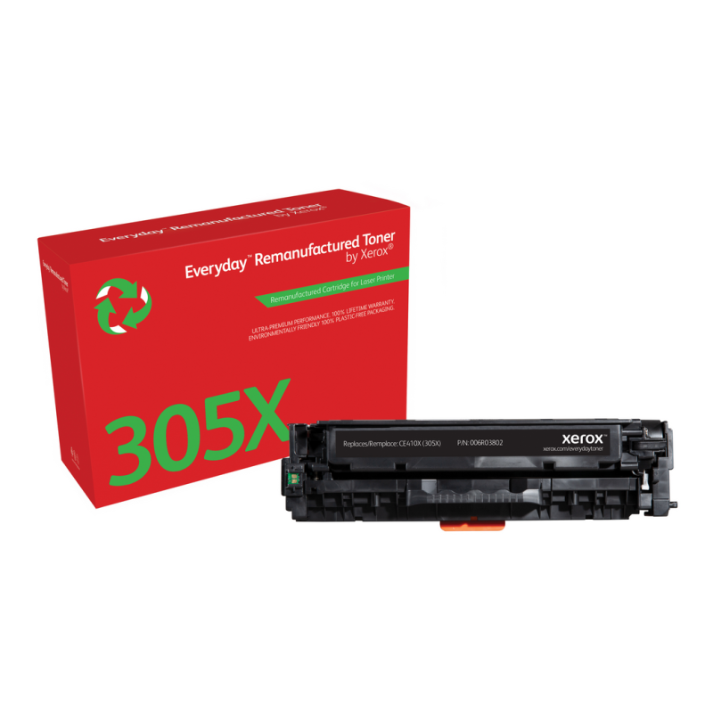 Everyday™ Black Remanufactured Toner by Xerox compatible with HP 305X (CE410X), High capacity