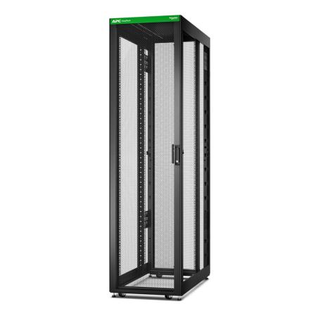 APC Easy Rack, 48U, Black, With Roof, Castors, Feet, 4 Brackets, and Bottom, No Side Panels, 2258H x 600W x 1200D mm
