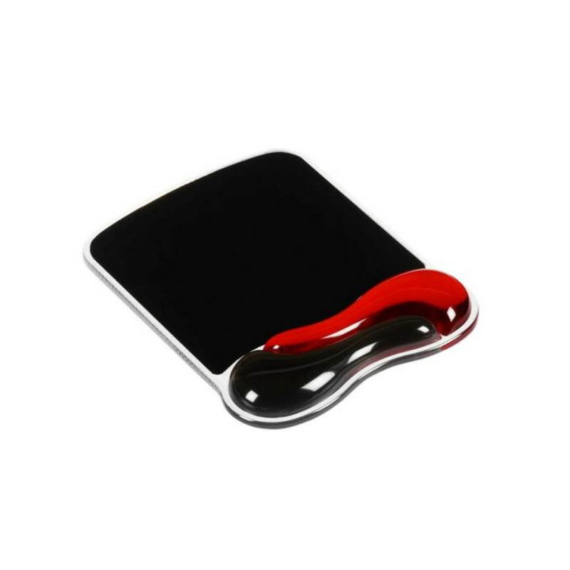 Kensington Duo Gel MousePad with Wrist Support - Red/Black