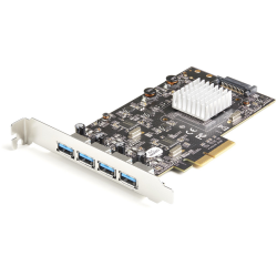 StarTech.com 4-Port USB PCIe Card - 10Gbps USB 3.1/3.2 Gen 2 Type-A PCI Express Expansion Card with 2 Controllers - 4x USB-A - U