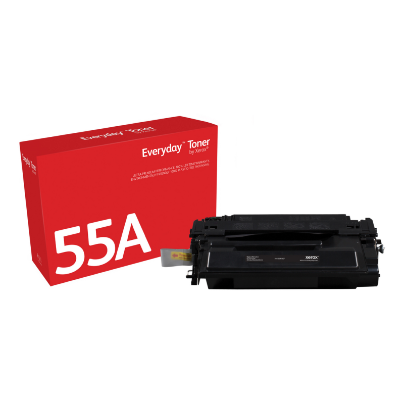 Everyday™ Black Toner by Xerox compatible with HP 55A (CE255A), Standard capacity