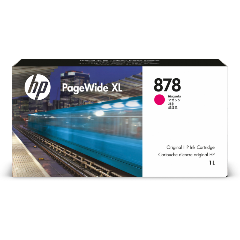 HP 878 1-liter Magenta PageWide XL Ink Cartridge