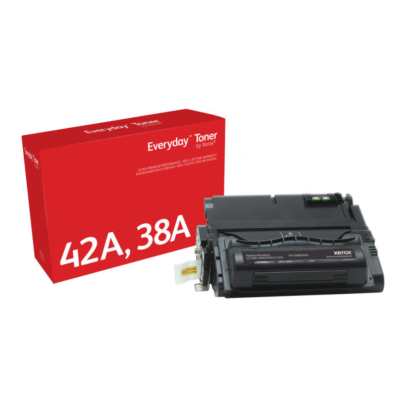 Everyday™ Black Toner by Xerox compatible with HP 38A (Q5942A/ Q1338A), Standard capacity