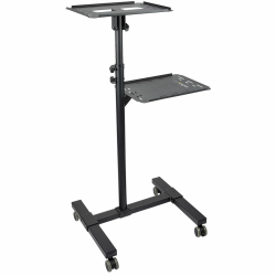 StarTech.com Mobile Projector and Laptop Stand/Cart - Heavy Duty Portable Projector Stand (2 Shelves, hold 22lb/10kg each) - Hei