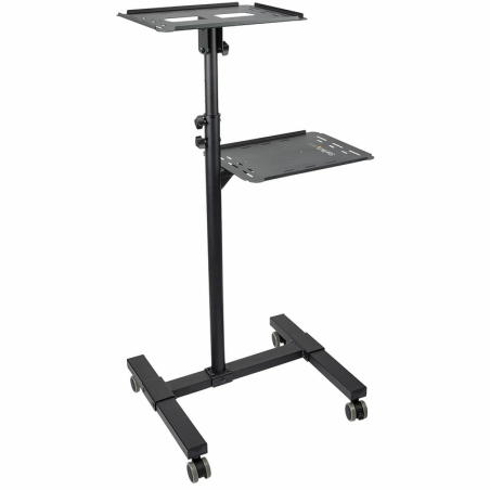 StarTech.com Mobile Projector and Laptop Stand/Cart - Heavy Duty Portable Projector Stand (2 Shelves, hold 22lb/10kg each) - Hei