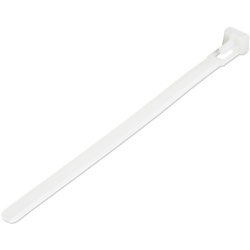 StarTech.com 6"(15cm) Reusable Cable Ties - 1/4"(7mm) wide, 1-3/8"(35mm) Bundle Dia. 50lb(22kg) Tensile Strength, Releasable Nyl