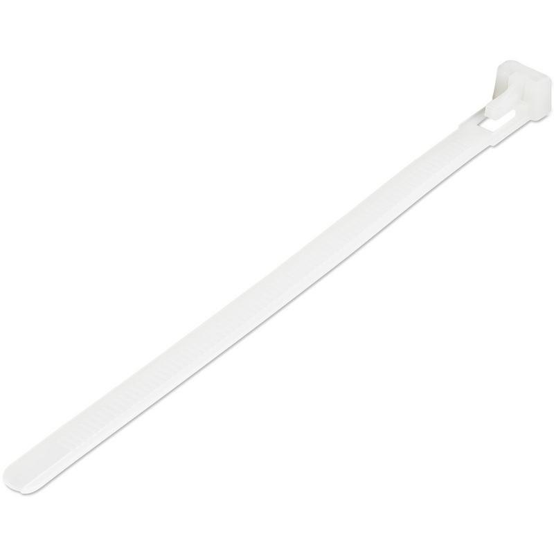 StarTech.com 6"(15cm) Reusable Cable Ties - 1/4"(7mm) wide, 1-3/8"(35mm) Bundle Dia. 50lb(22kg) Tensile Strength, Releasable Nyl