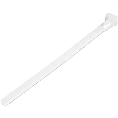 StarTech.com 6"(15cm) Reusable Cable Ties - 1/4"(7mm) wide, 1-3/8"(35mm) Bundle Dia. 50lb(22kg) Tensile Strength, Releasable Nyl