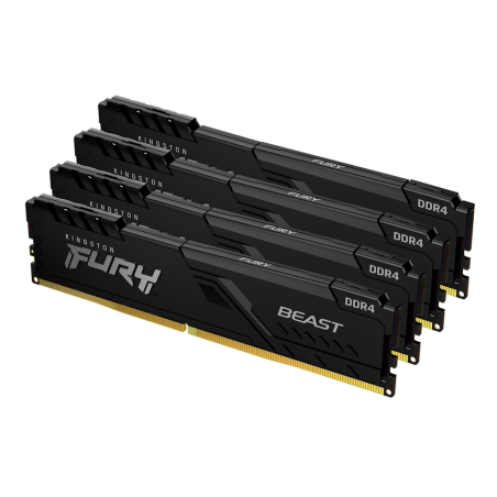 Kingston Technology FURY Beast 128GB 3200MT/s DDR4 CL16 DIMM (Kit of 4) Black