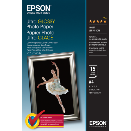 Epson Ultra Glossy Photo Paper - A4 - 15 Sheets