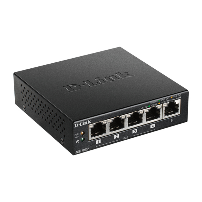 D-Link 5-Port Desktop Gigabit PoE+ Switch