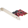 StarTech.com SATA PCIe Card - 2 Port PCIe SATA Expansion Card - 6Gbps - Full/Low Profile - PCI Express to SATA Adapter/Controlle