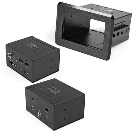 StarTech.com Conference Room Docking Station - Universal Laptop Dock - 4K HDMI, 60W Power Delivery, USB Hub, GbE, Audio - In-Tab