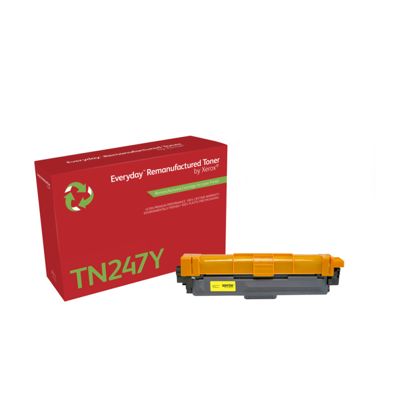 Everyday™ Yellow Remanufactured Toner by Xerox compatible with Brother TN247Y, High capacity