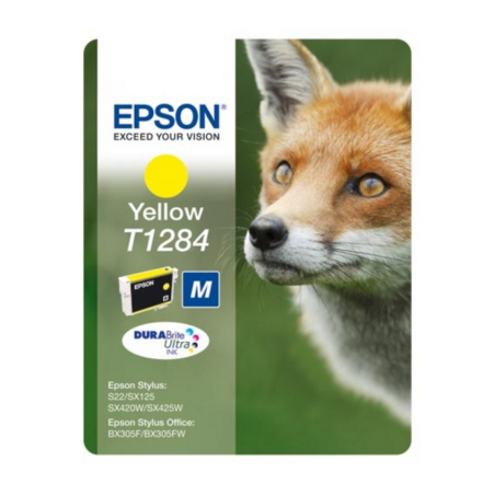 Epson Fox Singlepack Yellow T1284 DURABrite Ultra Ink