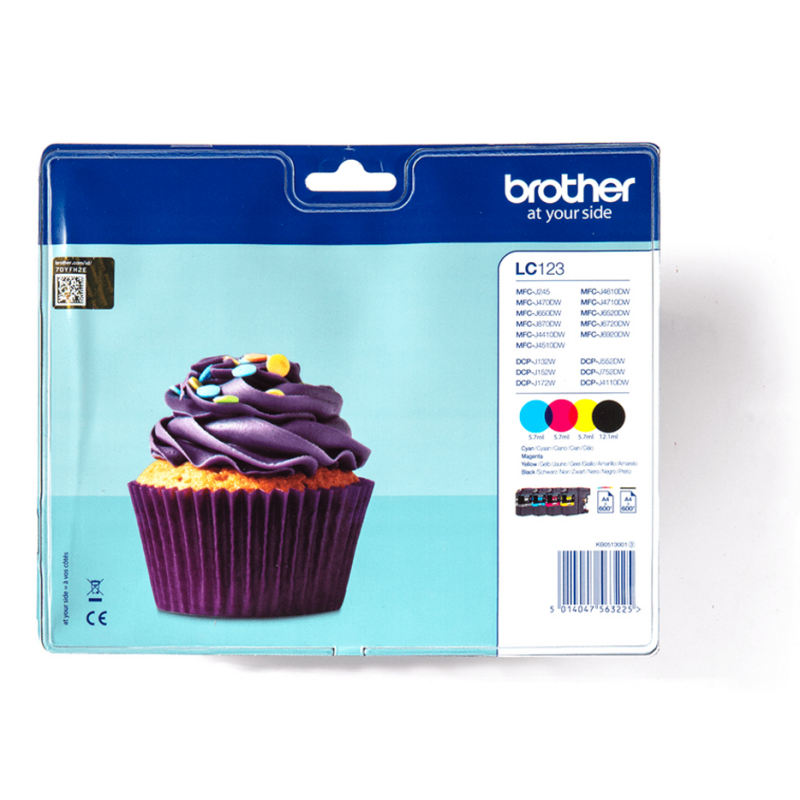 Brother LC-123VALBP ink cartridge 4 pc(s) Original Black, Cyan, Magenta, Yellow
