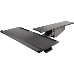 StarTech.com Under Desk Keyboard Tray - Full Motion & Height Adjustable Keyboard and Mouse Tray, 10"x26" Platform - Ergonomic De