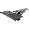StarTech.com Under Desk Keyboard Tray - Full Motion & Height Adjustable Keyboard and Mouse Tray, 10"x26" Platform - Ergonomic De