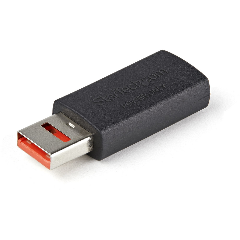StarTech.com Secure Charging USB Data Blocker Adapter – Male to Female USB-A Charge-Only Adapter – No-Data Charge/Power-Only Ada