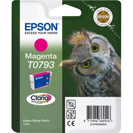 Epson Owl Singlepack Magenta T0793 Claria Photographic Ink