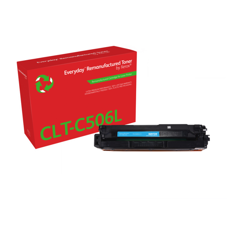 Everyday™ Cyan Remanufactured Toner by Xerox compatible with Samsung CLT-C506L, High capacity