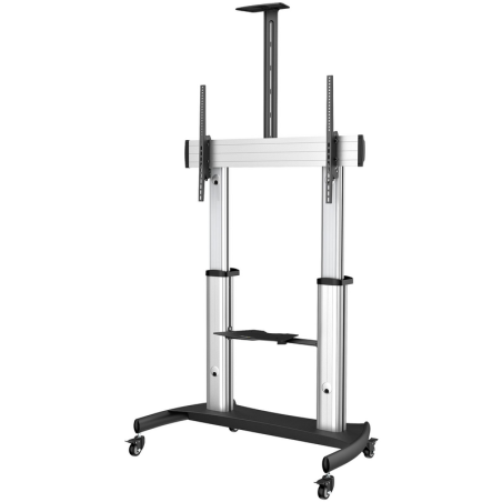 StarTech.com Mobile TV Stand - Heavy Duty TV Cart for 60-100" Display (100kg/220lb) - Height Adjustable Rolling Flat Screen Floo