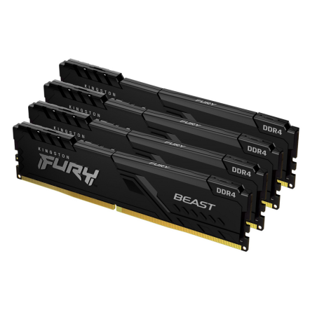 Kingston Technology FURY Beast 32GB 3200MT/s DDR4 CL16 DIMM (Kit of 4) Black