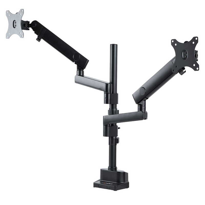 StarTech.com Desk Mount Dual Monitor Arm, Full Motion Monitor Mount for 2x VESA Displays up to 32" (17.6lb/8kg), Height Adjustab