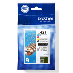 Brother LC421VALDR ink cartridge 4 pc(s) Original Black, Cyan, Magenta, Yellow