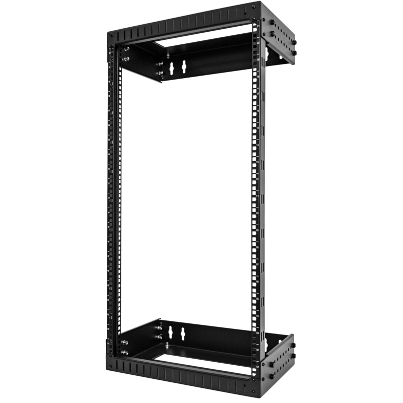 StarTech.com 21U 19" Wall Mount Network Rack - Adjustable Depth 12-20" 2 Post Open Frame Server Room Rack for AV/Data/ IT Commun