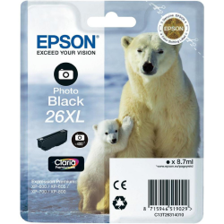 Epson Polar bear Singlepack Photo Black 26XL Claria Premium Ink