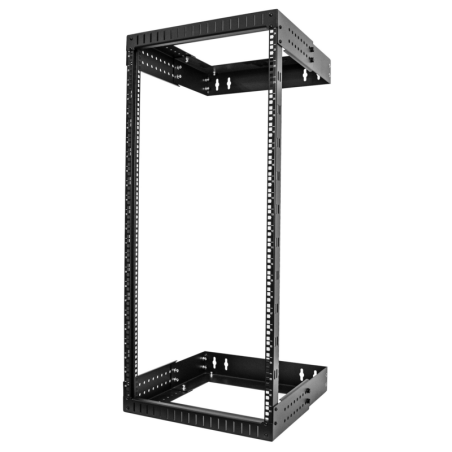 StarTech.com 24U 19" Wall Mount Network Rack - Adjustable Depth 12-20" 2 Post Open Frame Server Room Rack for AV/Data/ IT Commun