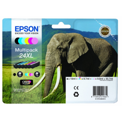 Epson Elephant Multipack 6-colours 24XL Claria Photo HD Ink