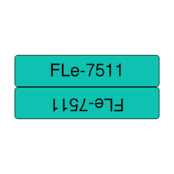 Brother FLE-7511 label-making tape Black on green