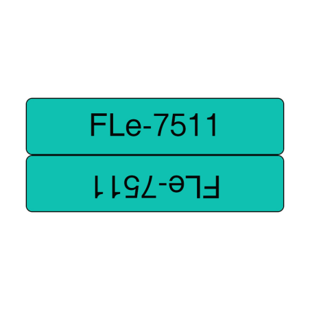 Brother FLE-7511 label-making tape Black on green