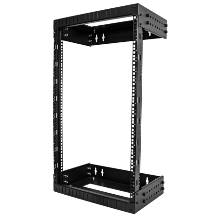 StarTech.com 18U 19" Wall Mount Network Rack - Adjustable Depth 12-20" 2 Post Open Frame Server Room Rack for AV/Data/ IT Commun